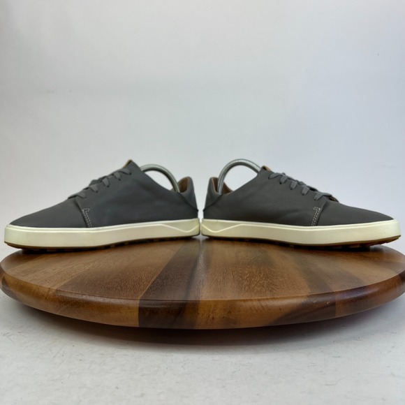 Womens Olukai Wailea Gray Leather Spikless Golf Shoes Sneakers Size 9.5 M GUC - Picture 5 of 8